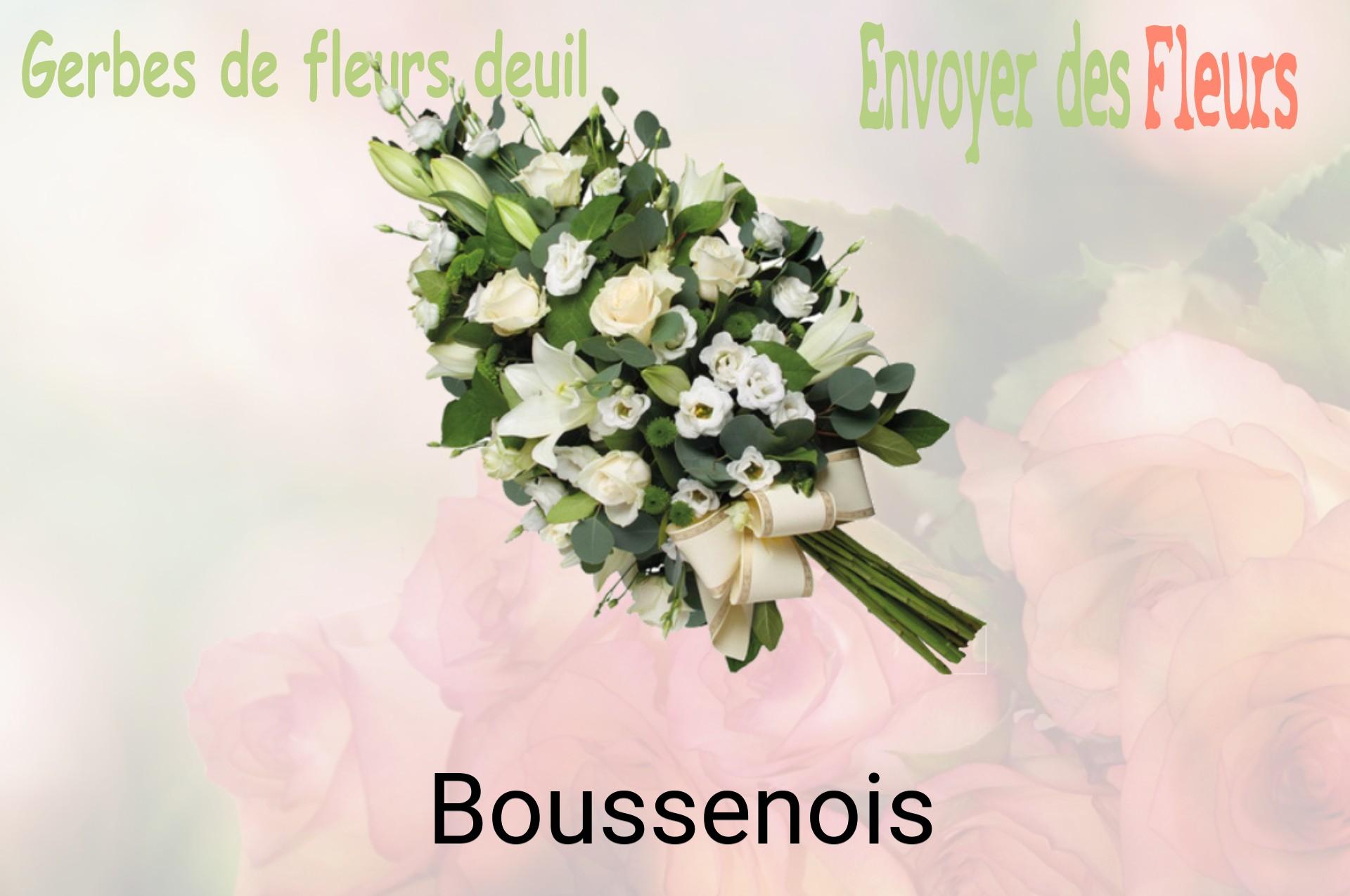 Gerbe de fleurs de deuil livrée à Boussenois